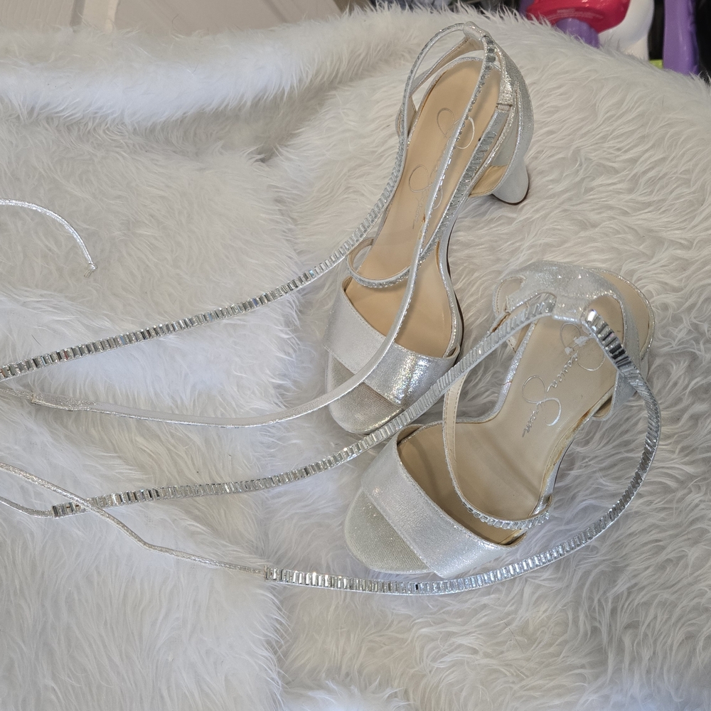 Jessica Simpson Silver High Heel Sandals